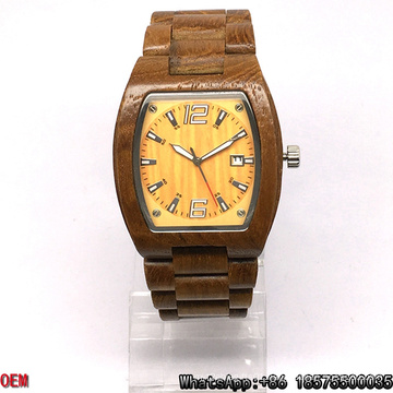 Top-Quality Teak-Wooden Watch Quartz Watch Hl16